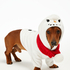 Fleece hunde-onesie, Hvid
