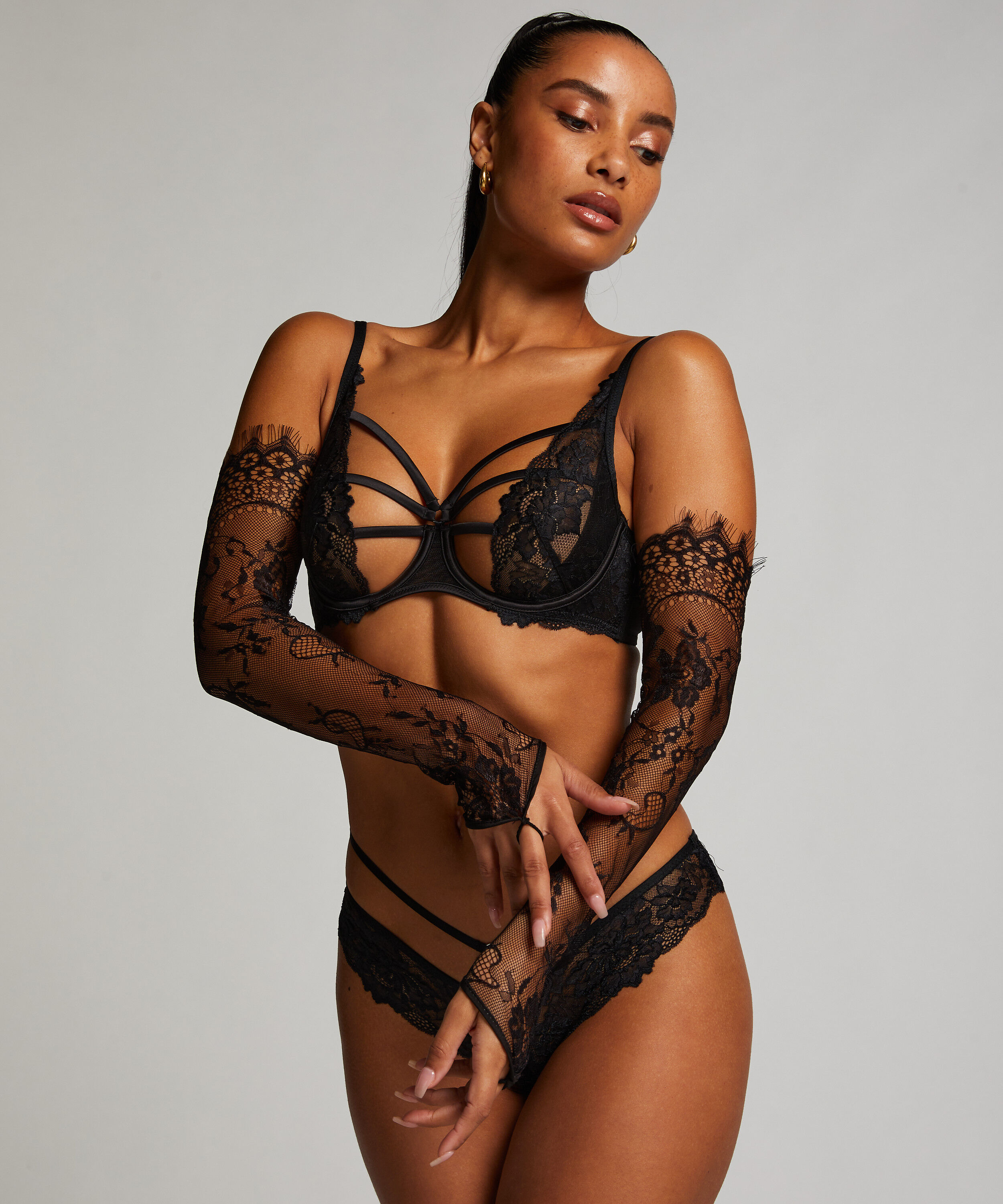 Blondehandsker, sort