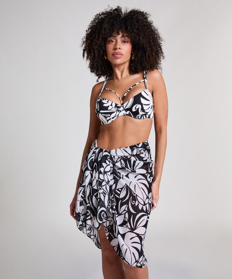 Mauritius halvlang pareo, sort