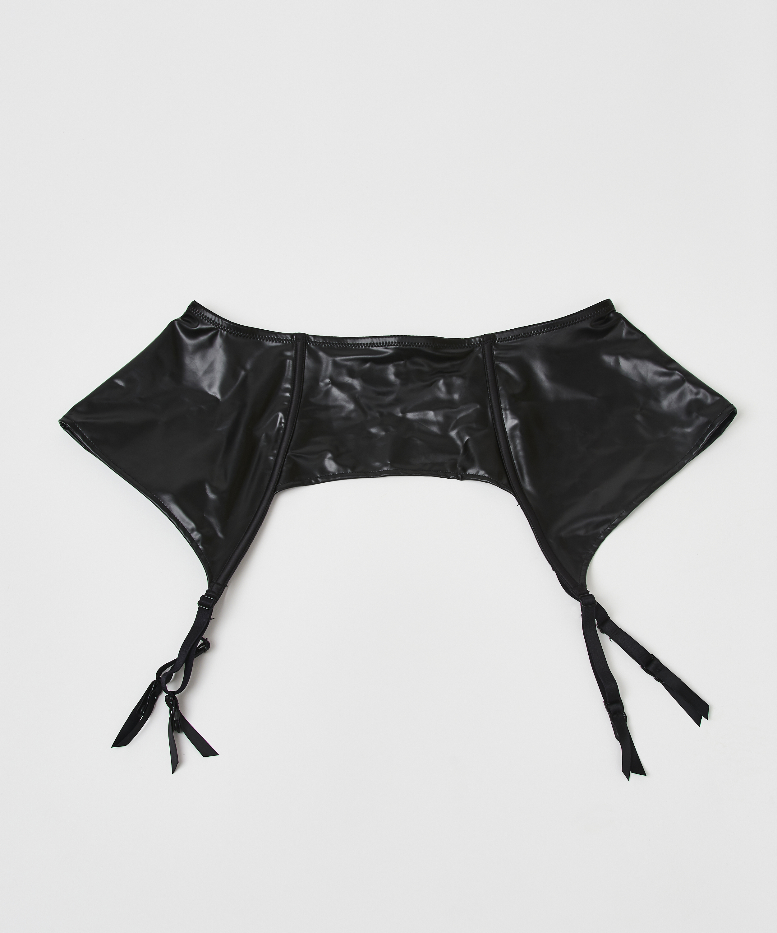 Private hofteholder læder-look, Sort, main