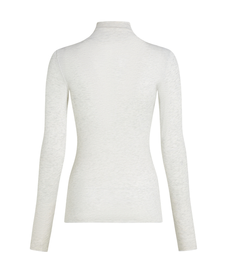 super soft rullekrave bluse med cashmere, Gr&aring;