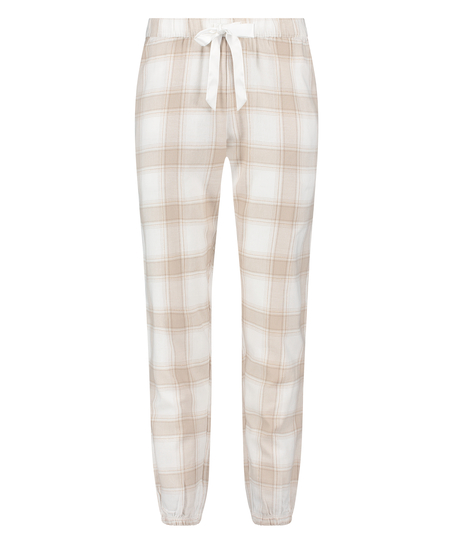 Pyjamasbukser af flonel, Beige