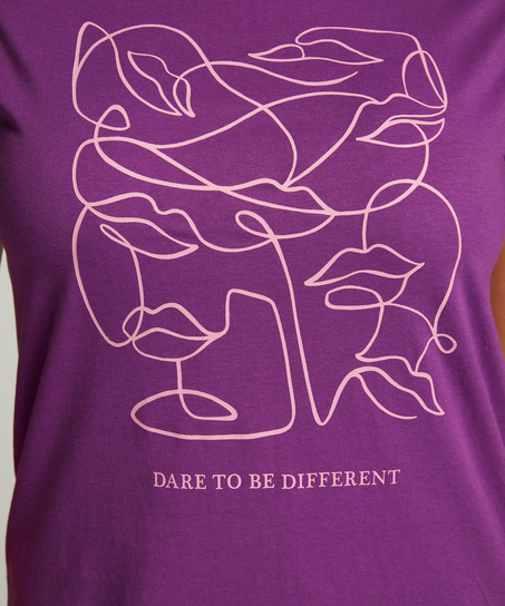 Natskjorte rund hals, Lilla