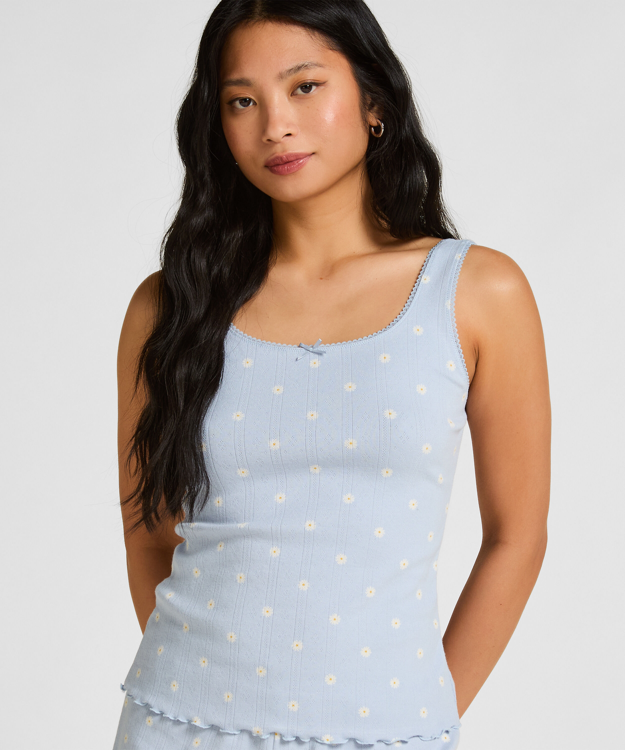 Pointelle undertrøje, Blå