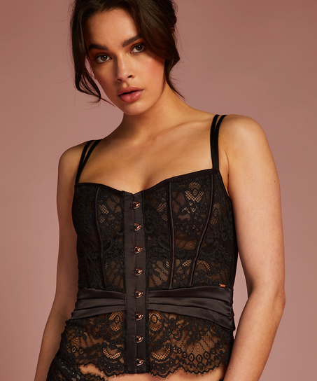 Formst&oslash;bt b&oslash;jle-bustier Amelia, Sort