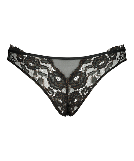Brasiliansk trusse med h&oslash;j udsk&aelig;ring Chloe, sort
