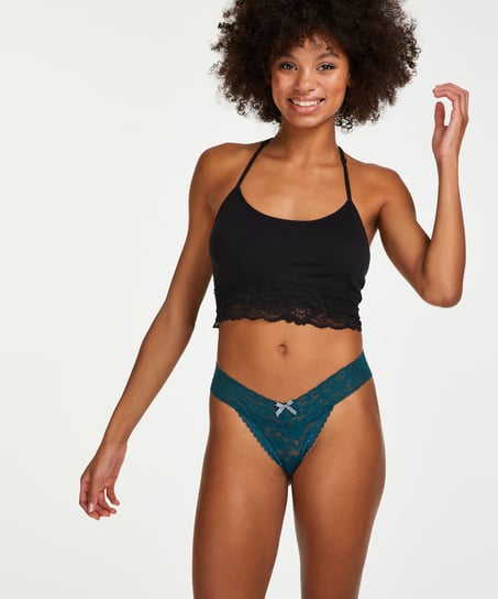 G-streng Floral lace, bl&aring;