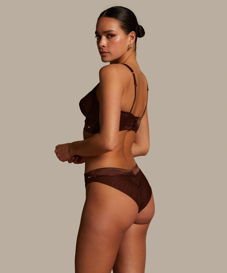 Ikke-formstøbt bøjle-bh Indigo, Brun