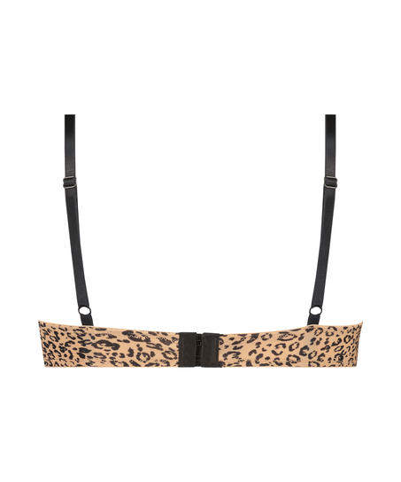 Polstret bøjle-bh Animal, sort