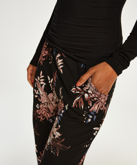 Pyjamas lange ærmer Dahlia, Sort