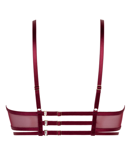 Ikke-formstøbt longline bøjle-bh Scarlett, Rød