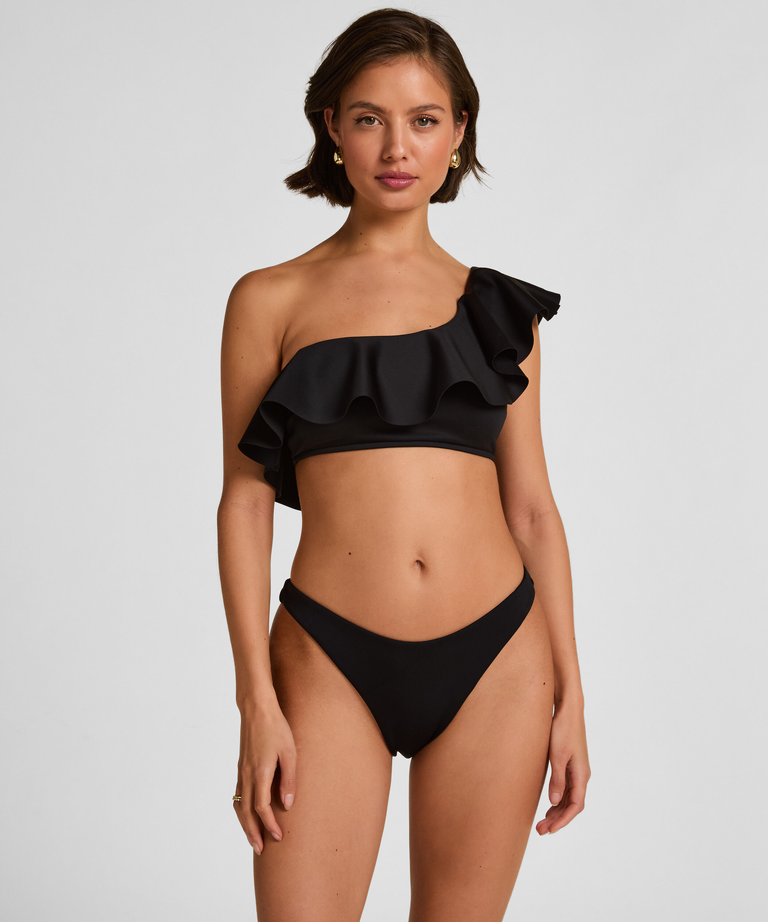 Highleg Bikinibukser Malibu, Sort