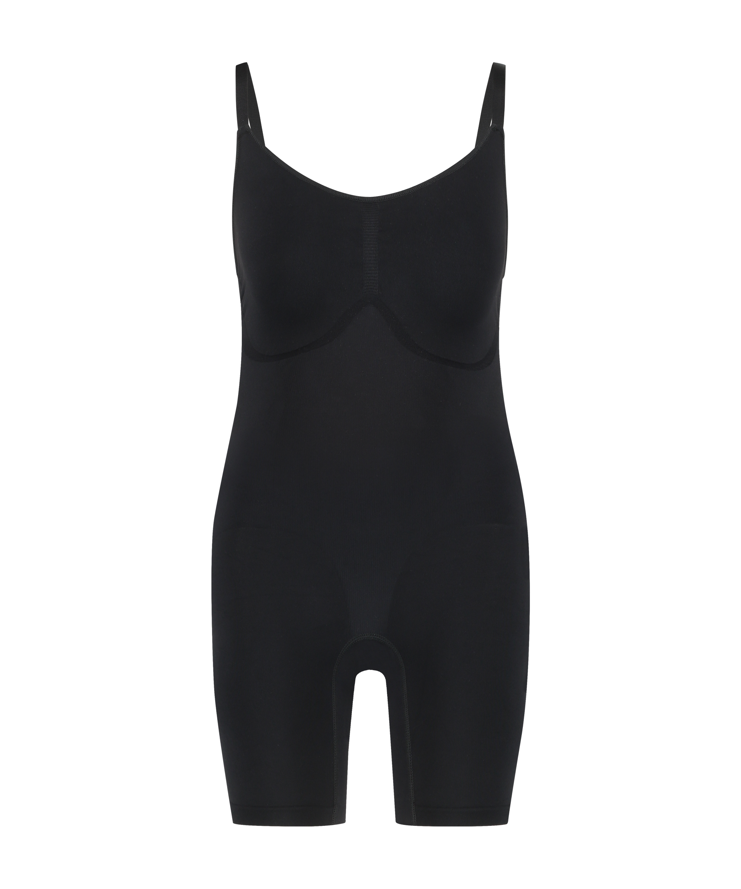 Body slimmer sømløs forstærkende, Sort, main