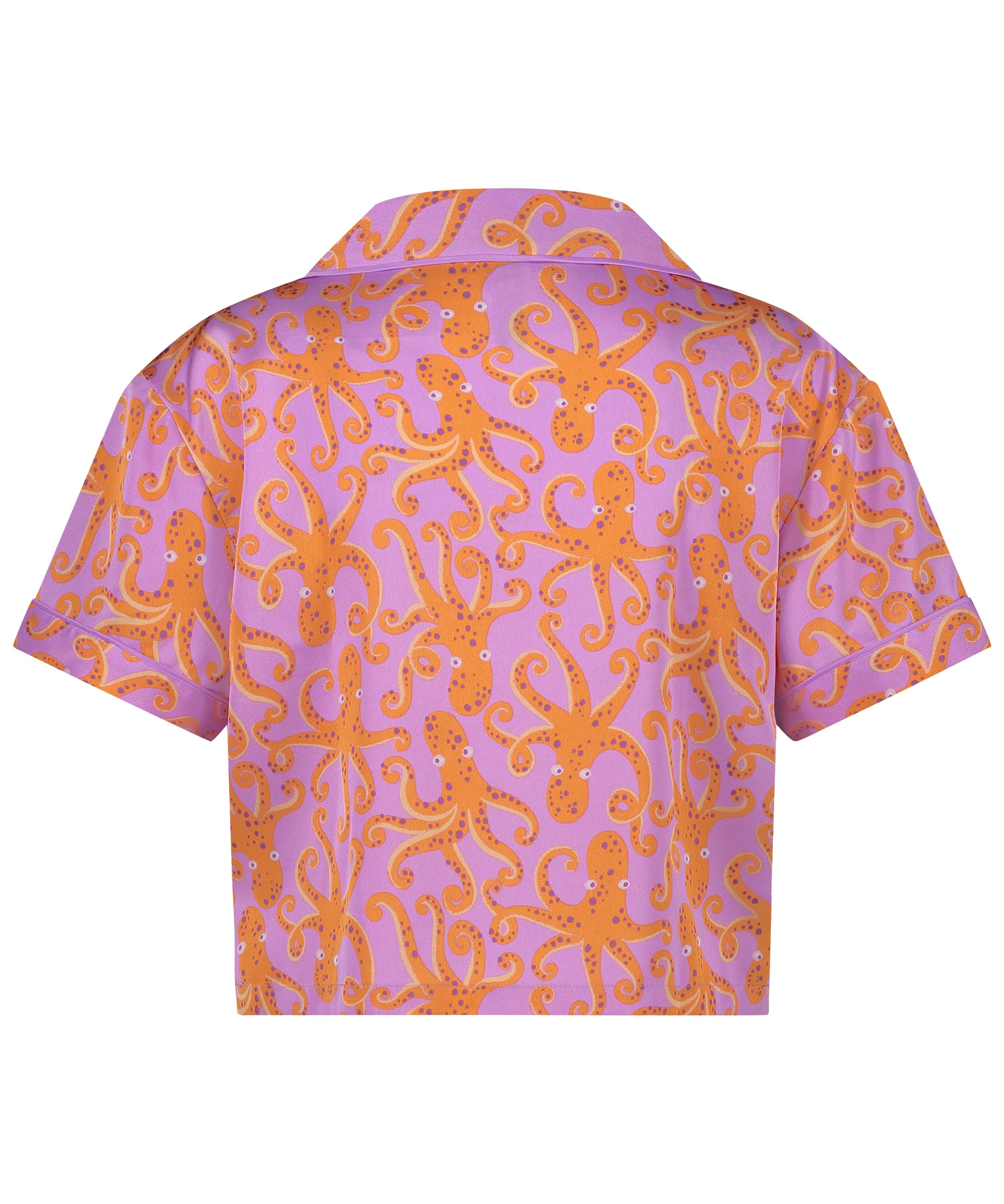 Kortærmet satinjakke, Lilla, main