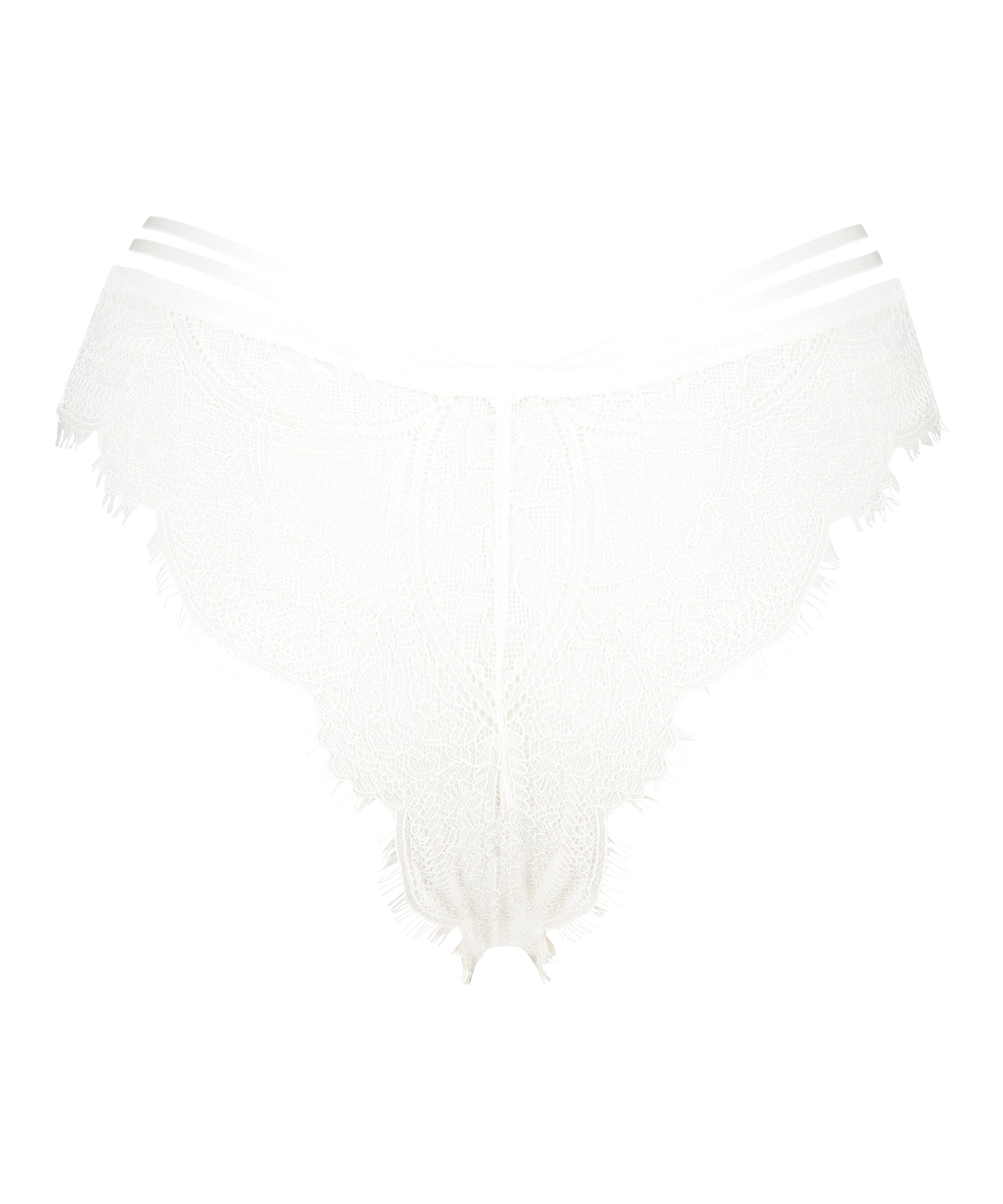 Brasiliansk trusse med høj udskæring Sian, hvid, main