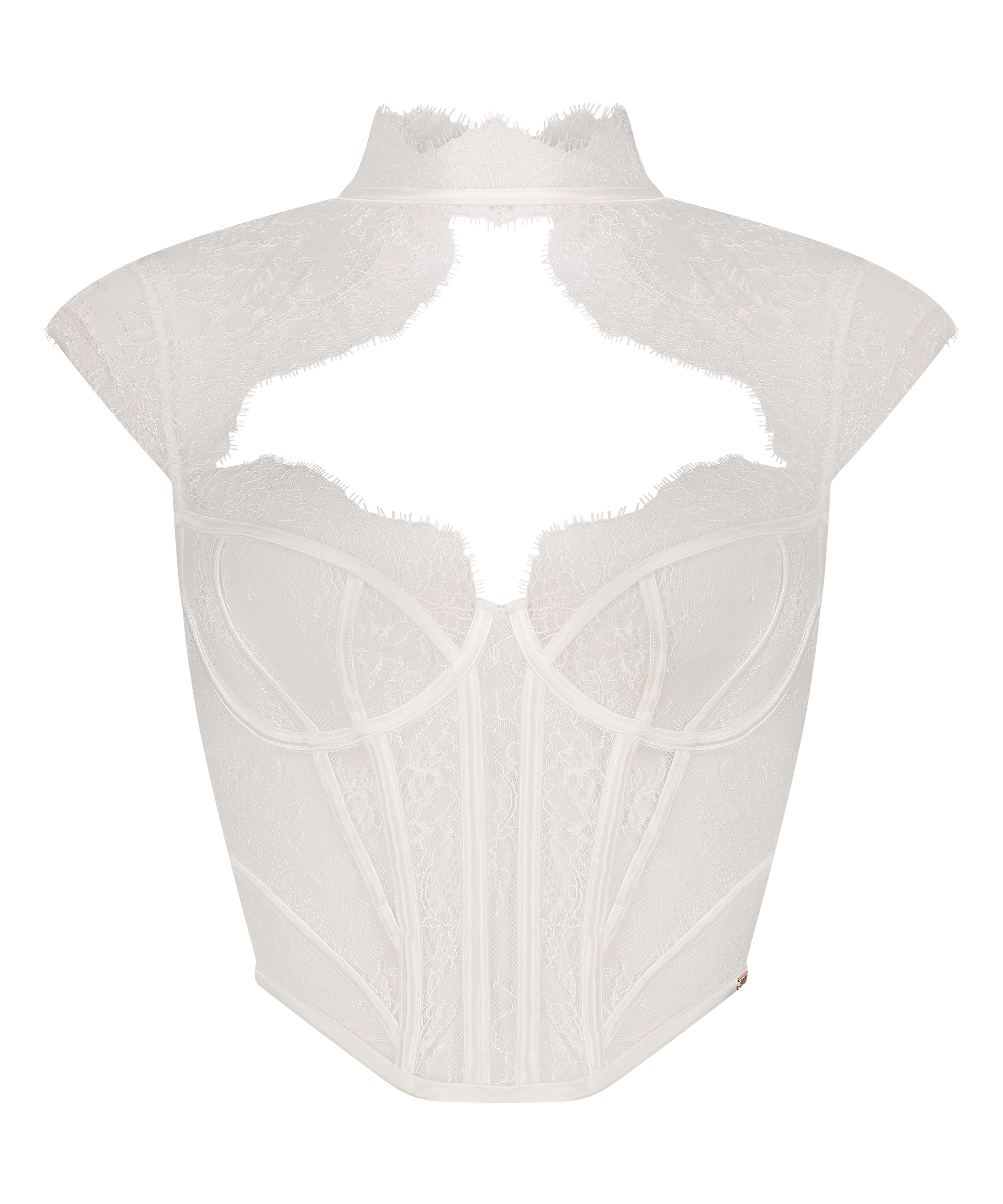 Peplumtop Lace Camille, Hvid, main