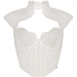 Peplumtop Lace Camille, Hvid