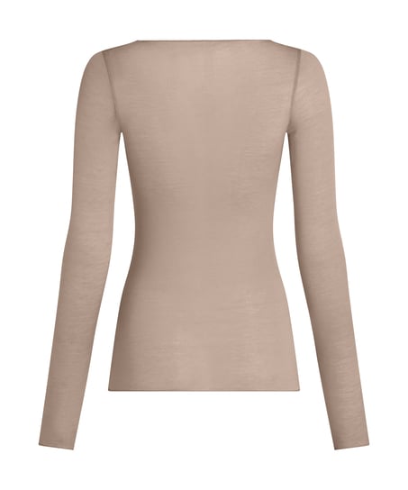 super soft bådhals bluse med cashmere, Grå
