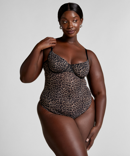 Tara Leopard body, sort