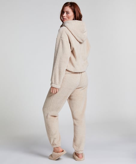 Joggingbukser Fleece Snuggle, Beige