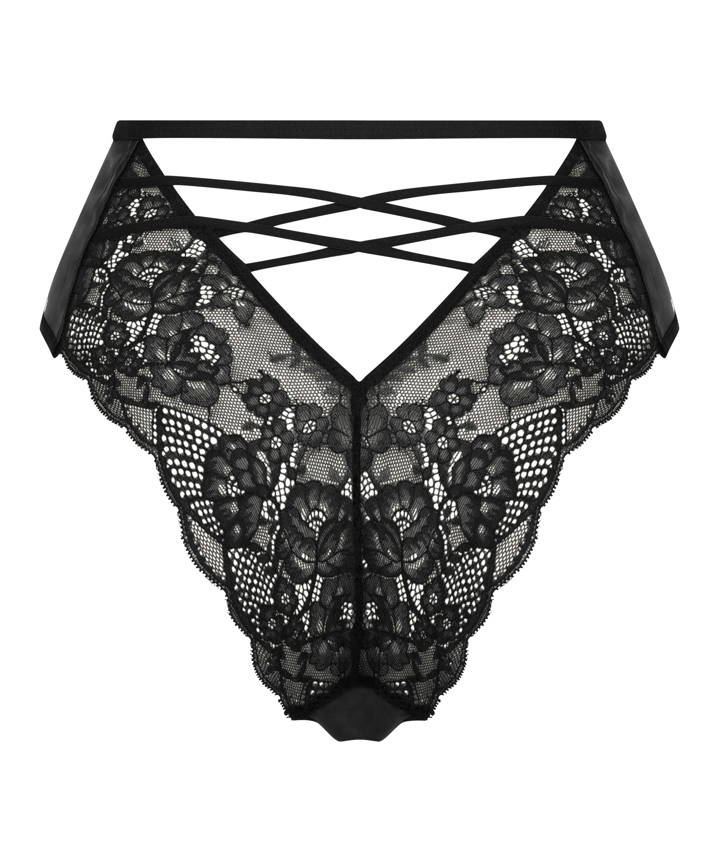 Høj bundløs brasiliansk trusse Melissa, sort, main