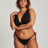 Luxe string bikinishorts, sort