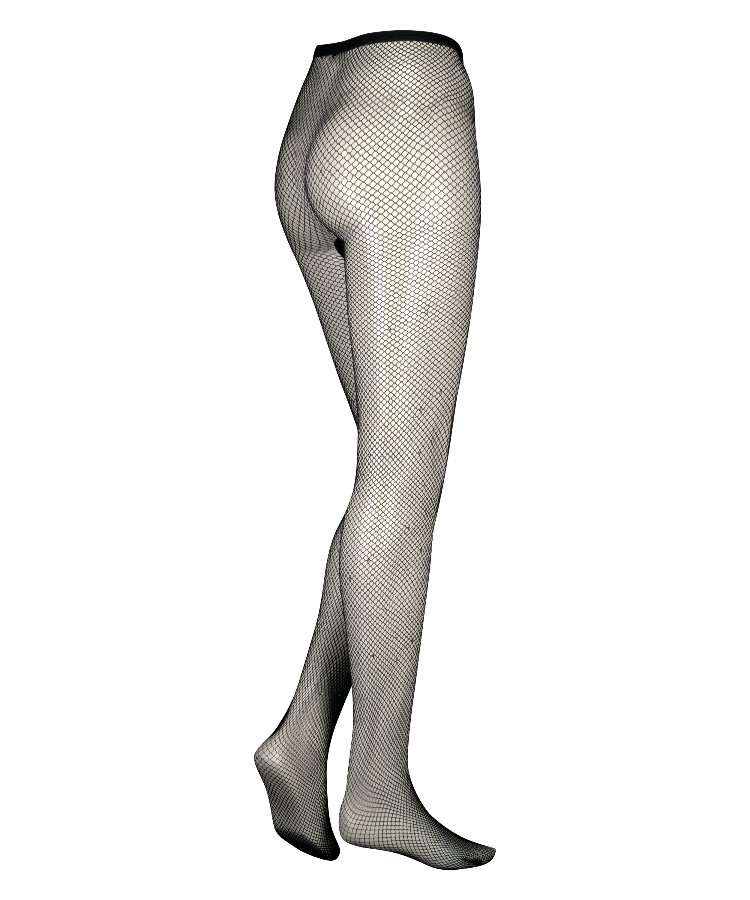 Strømpebukser Fishnet Rhinestone, Sort, main