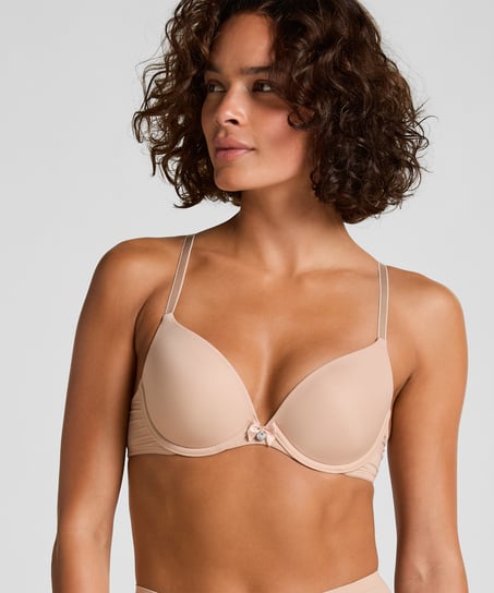 Formstøbt bøjle-bh Plunge, Beige