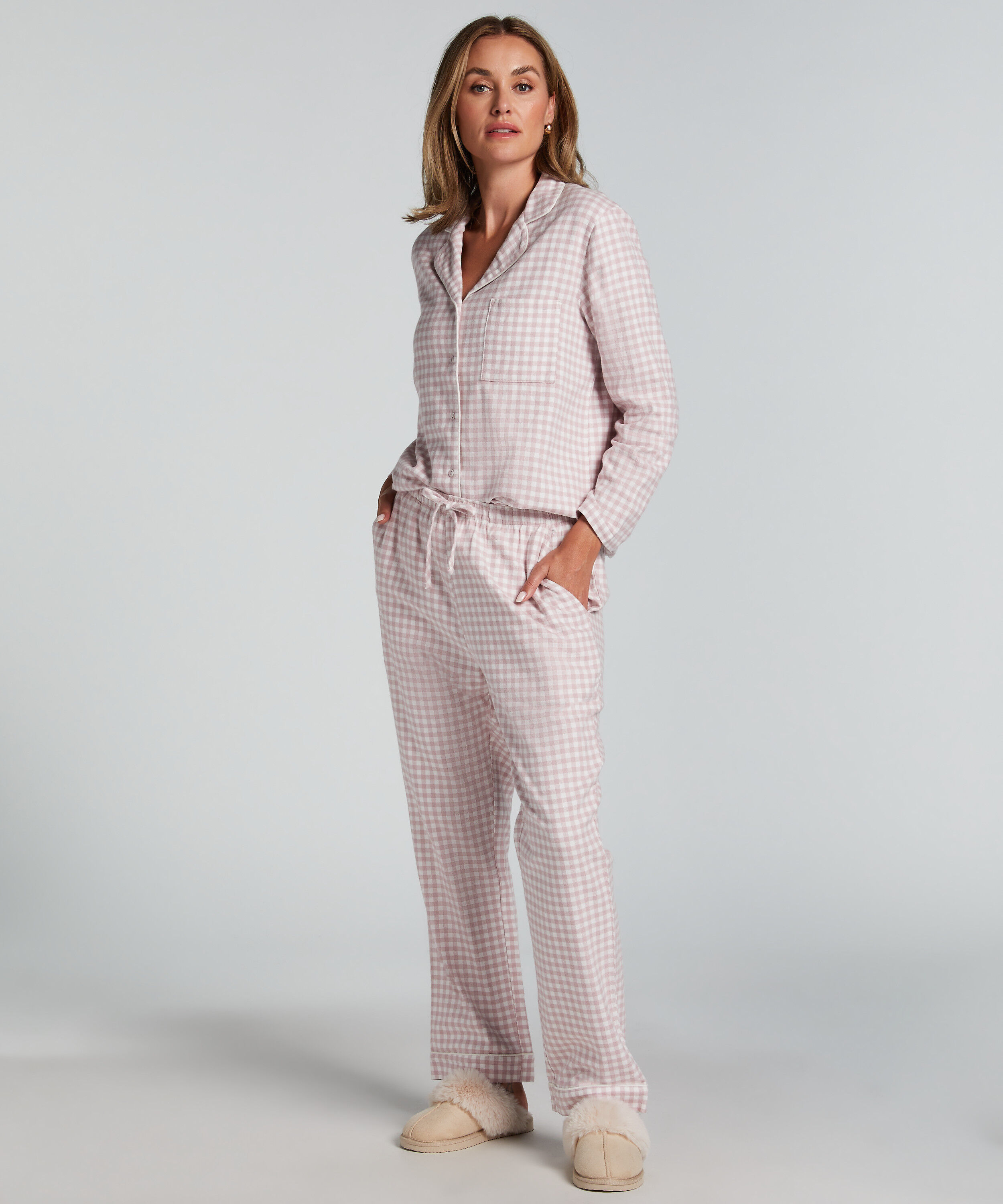 Pyjamasbukser af flonel, Lilla