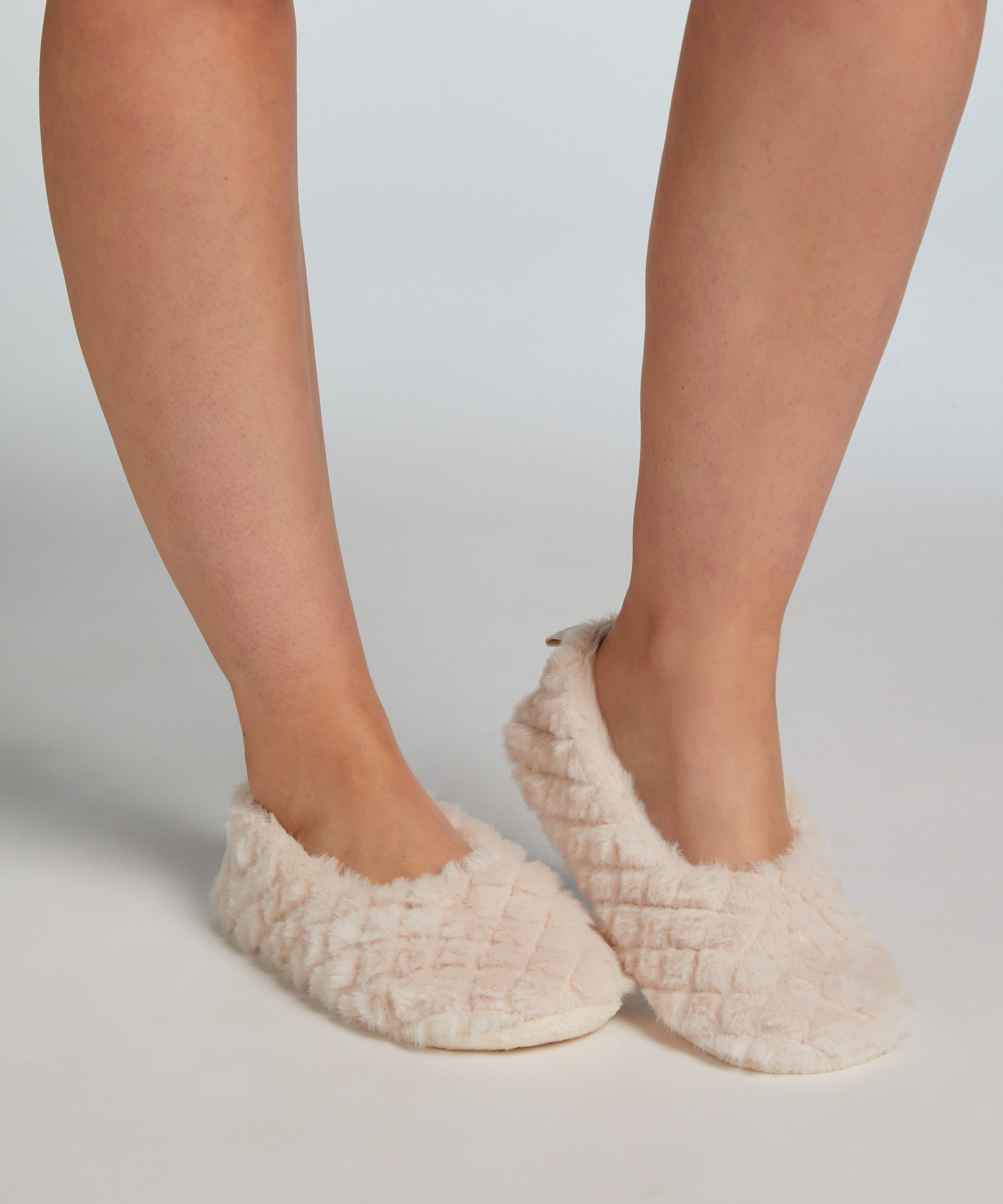 Ballerina fluffy hjemmesko, Beige