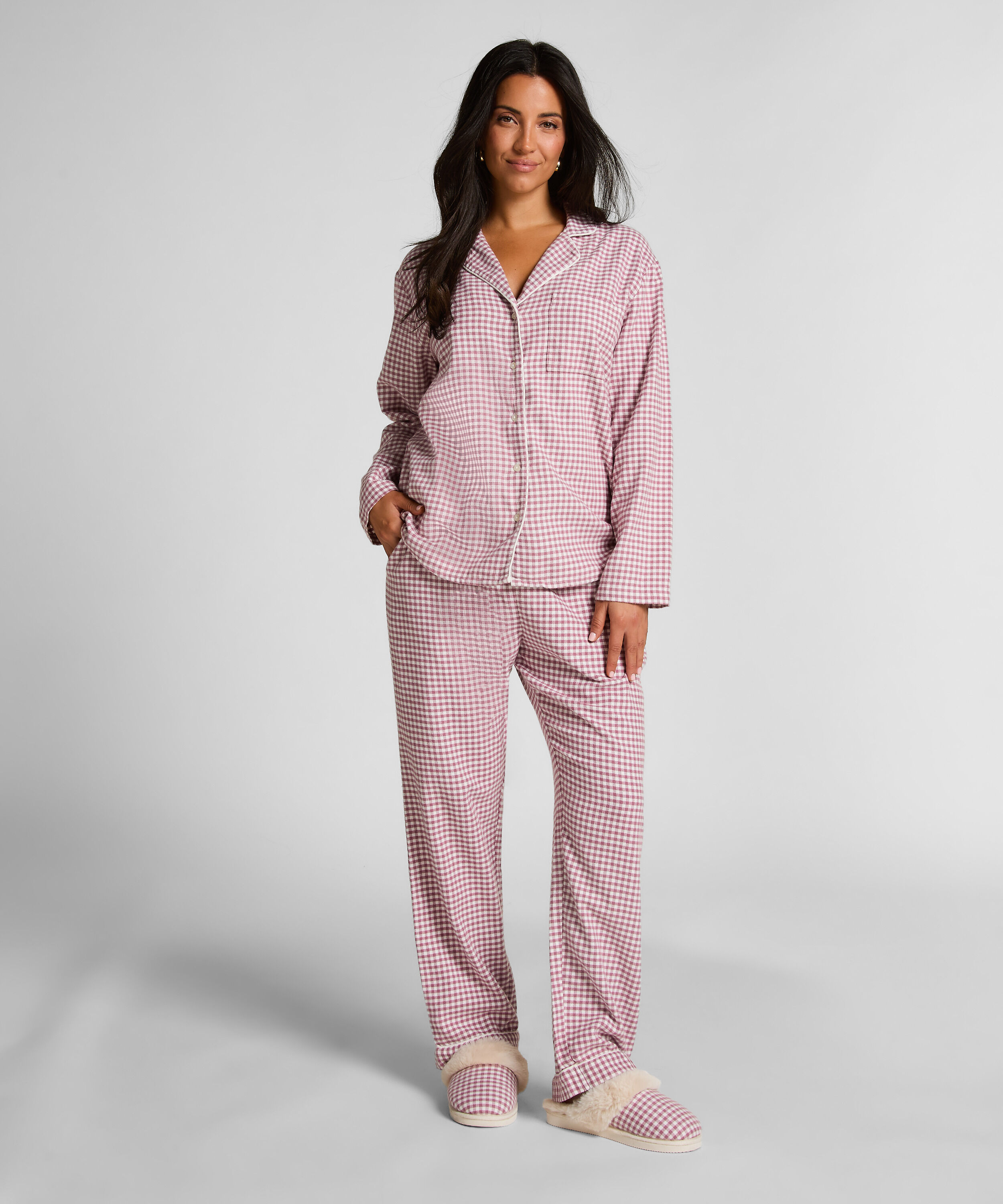 Pyjamastop Flonel Essentials, Lilla