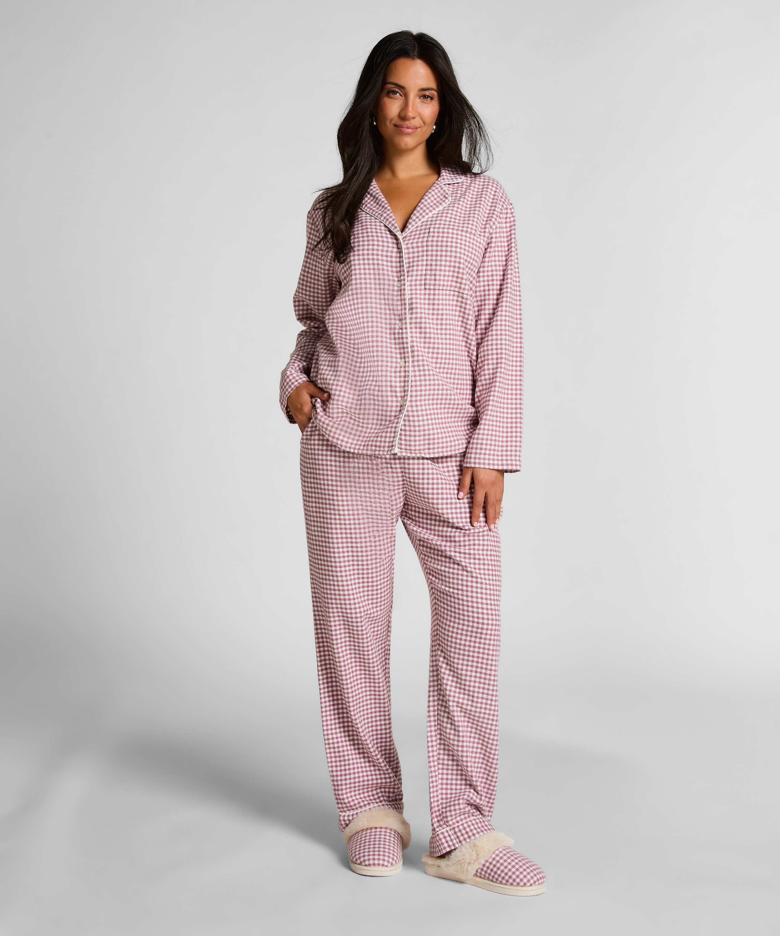 Pyjamastop Flonel Essentials, Lilla, main