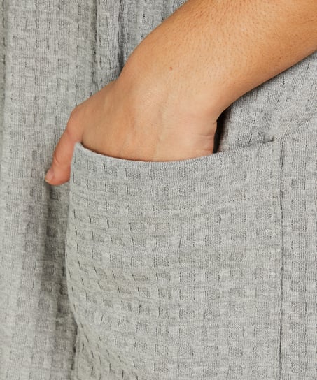 Vaflet badekåbe, Grå