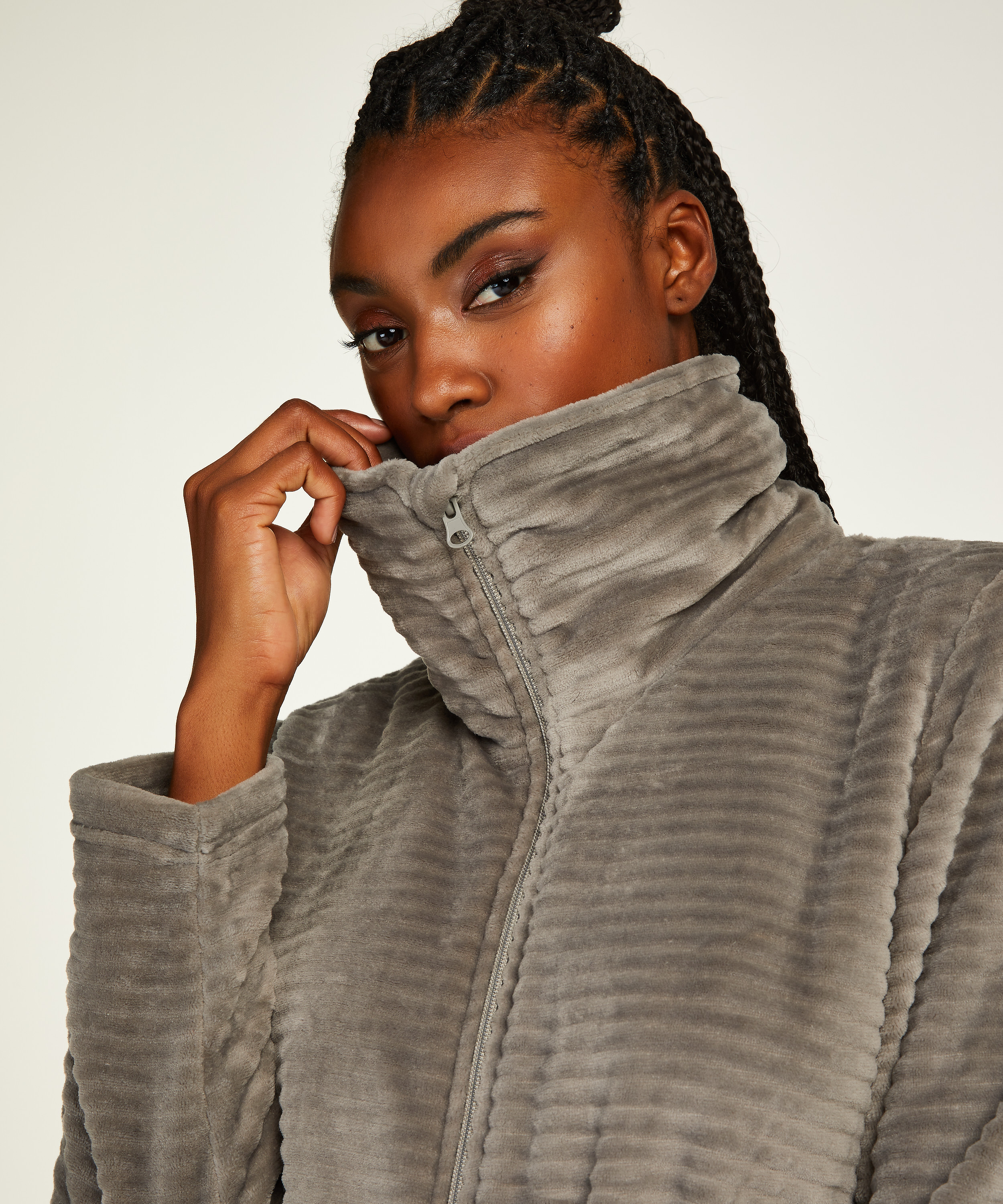 Badek&aring;be Zip Fleece, Gr&aring;, main