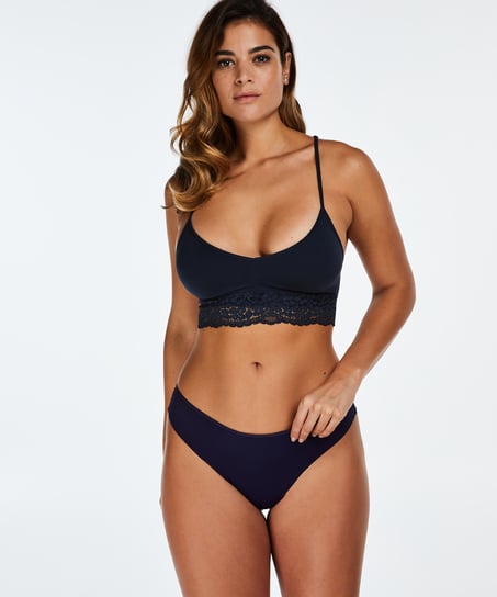 Usynlig g-streng Lace Back, Bl&aring;