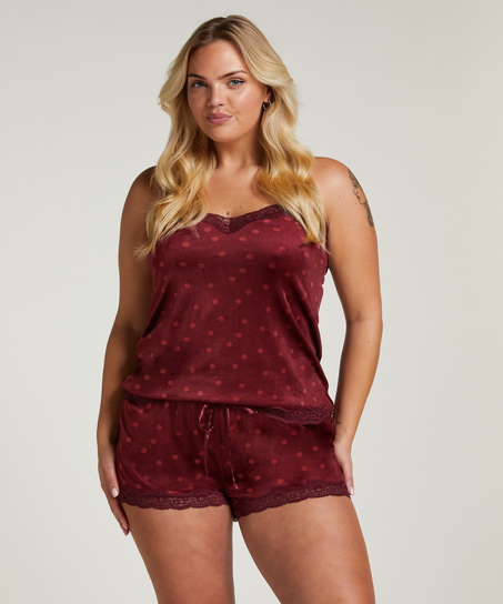Shorts velour Lace, Lilla