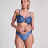 Højskåret Bikinitrusse Sardinia, blå