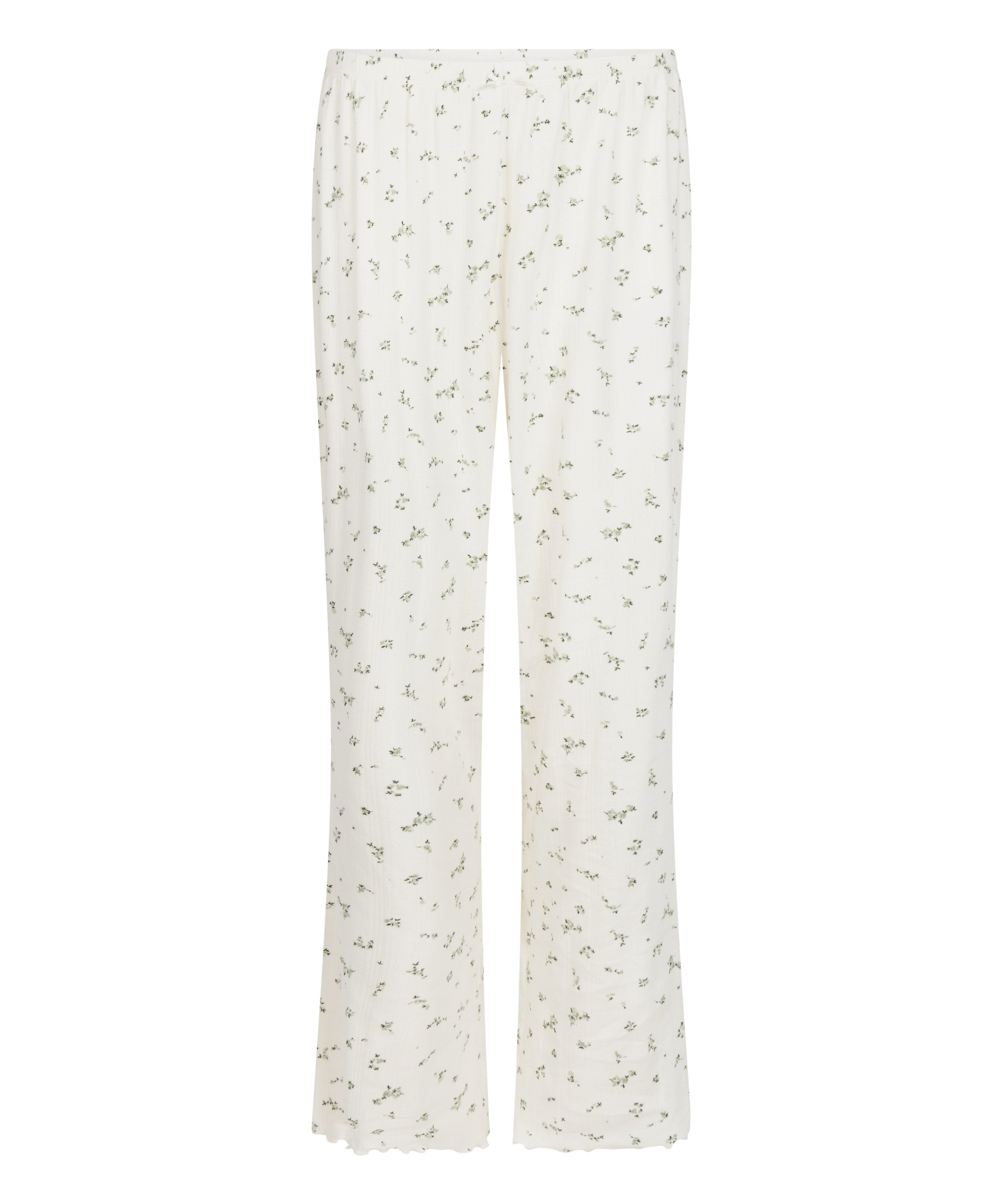 Pyjama Pant Loose Pointelle, Hvid, main
