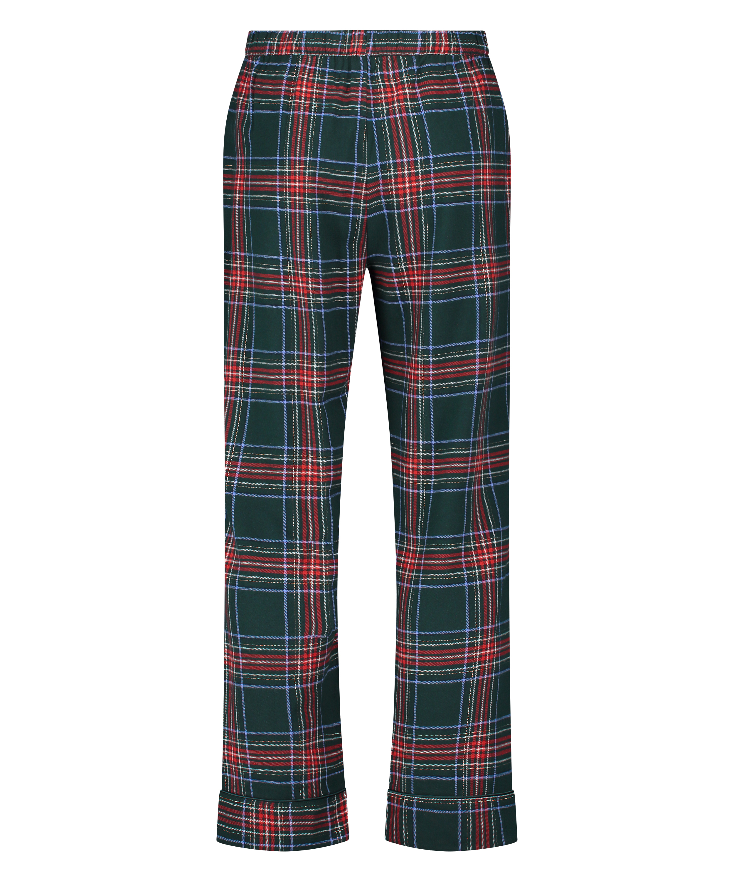 Petite pyjamasbukser af Flannel, Gr&oslash;n, main