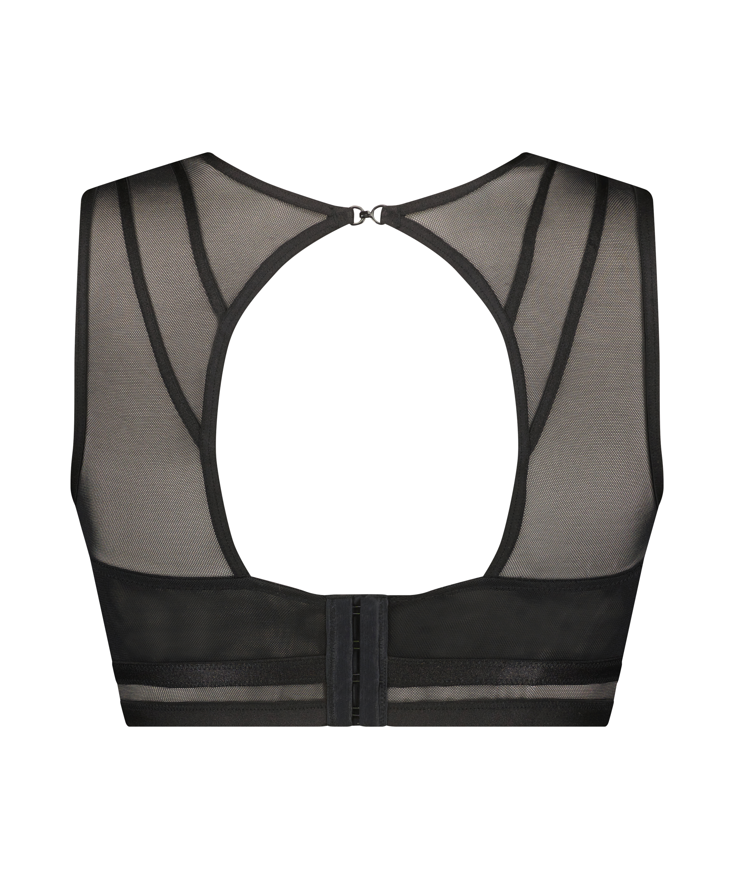 Højhalset bralette Fiona, Sort, main