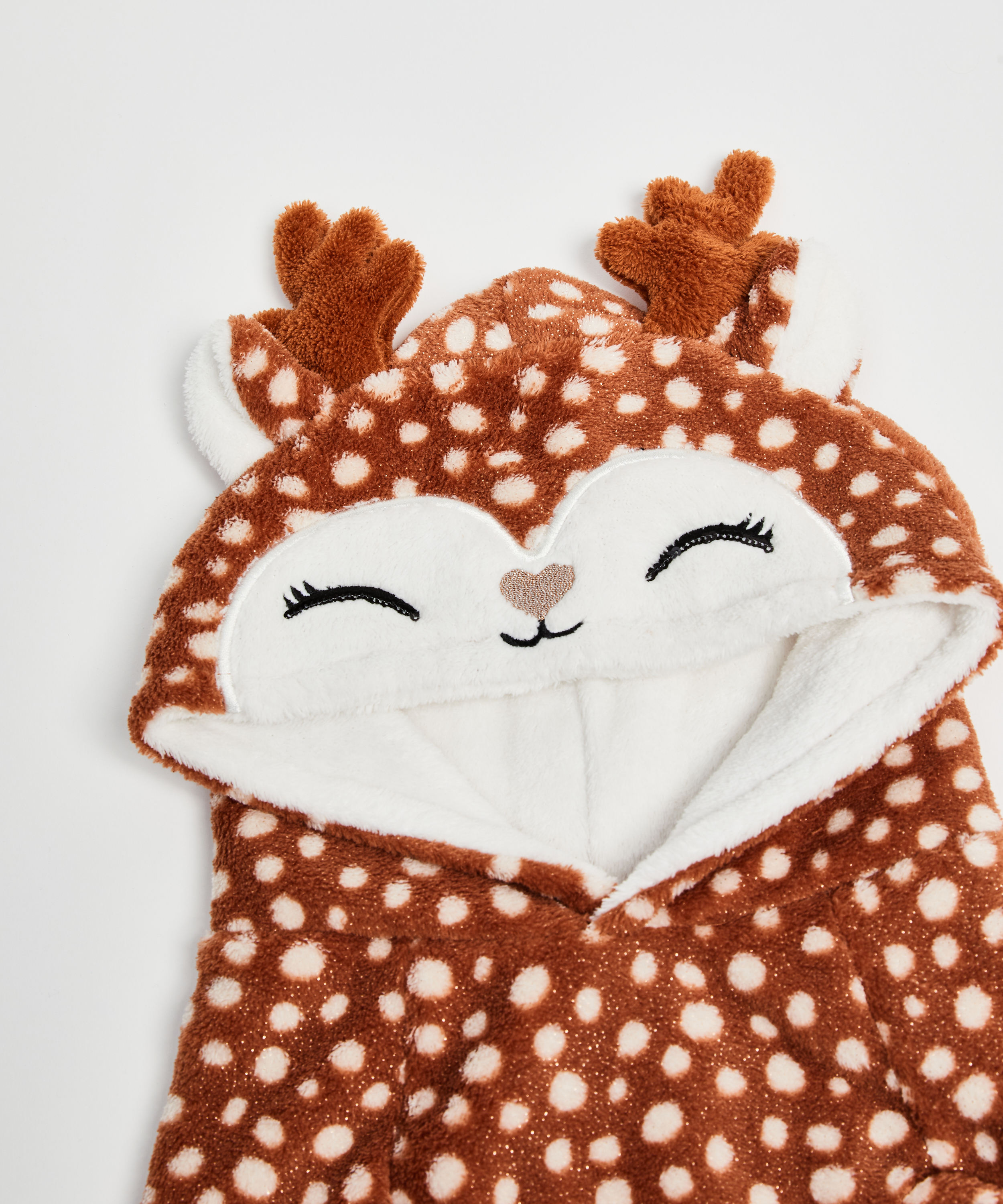 Fleece hunde-onesie, Brun, main