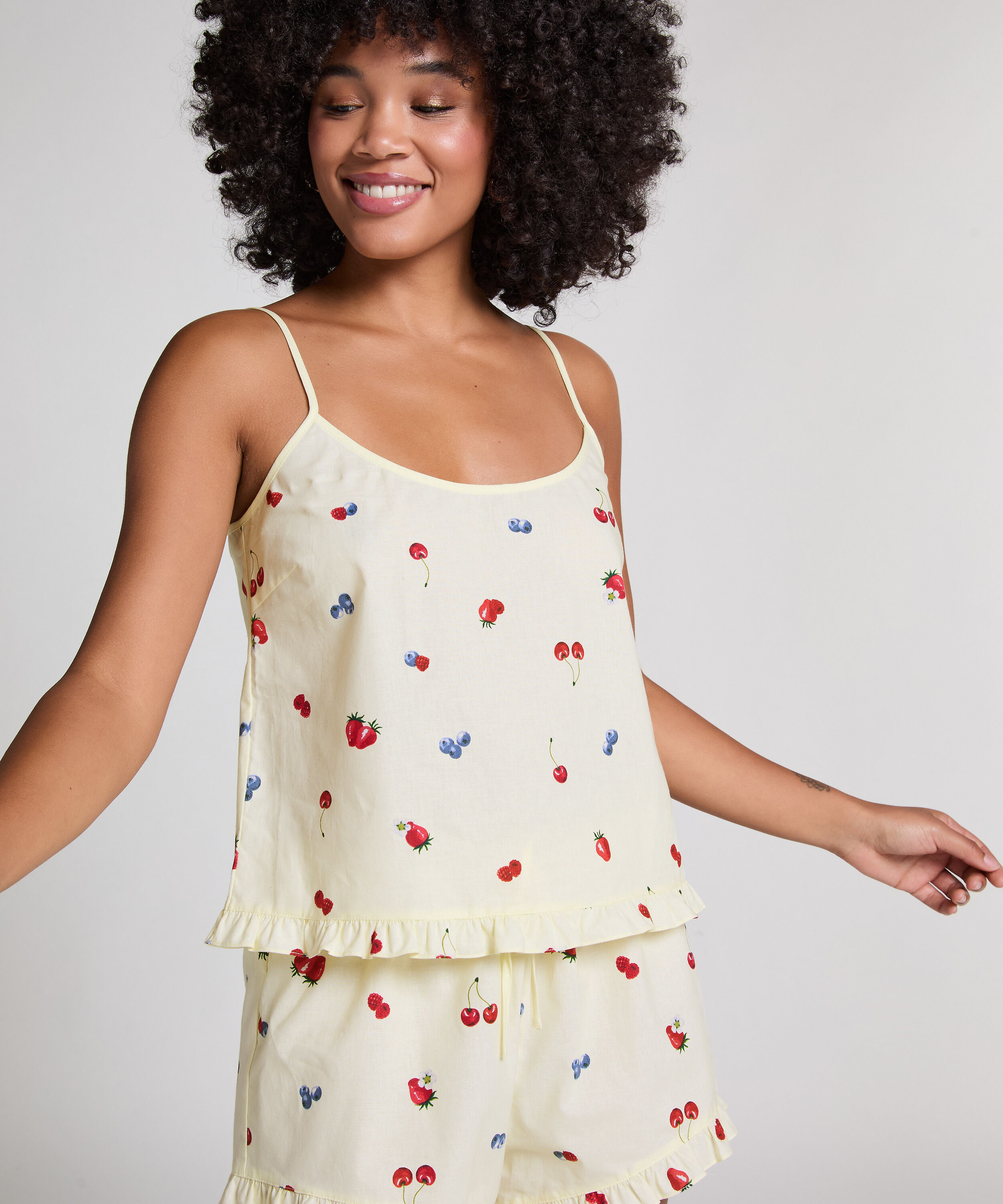 Vævet camisole, Gul