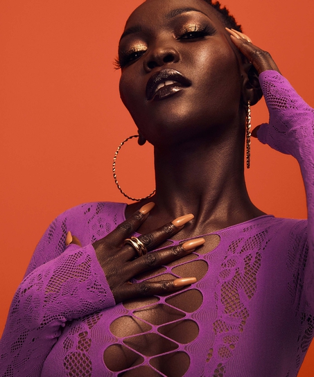 Body blonder lange ærmer Nyakim, Lilla