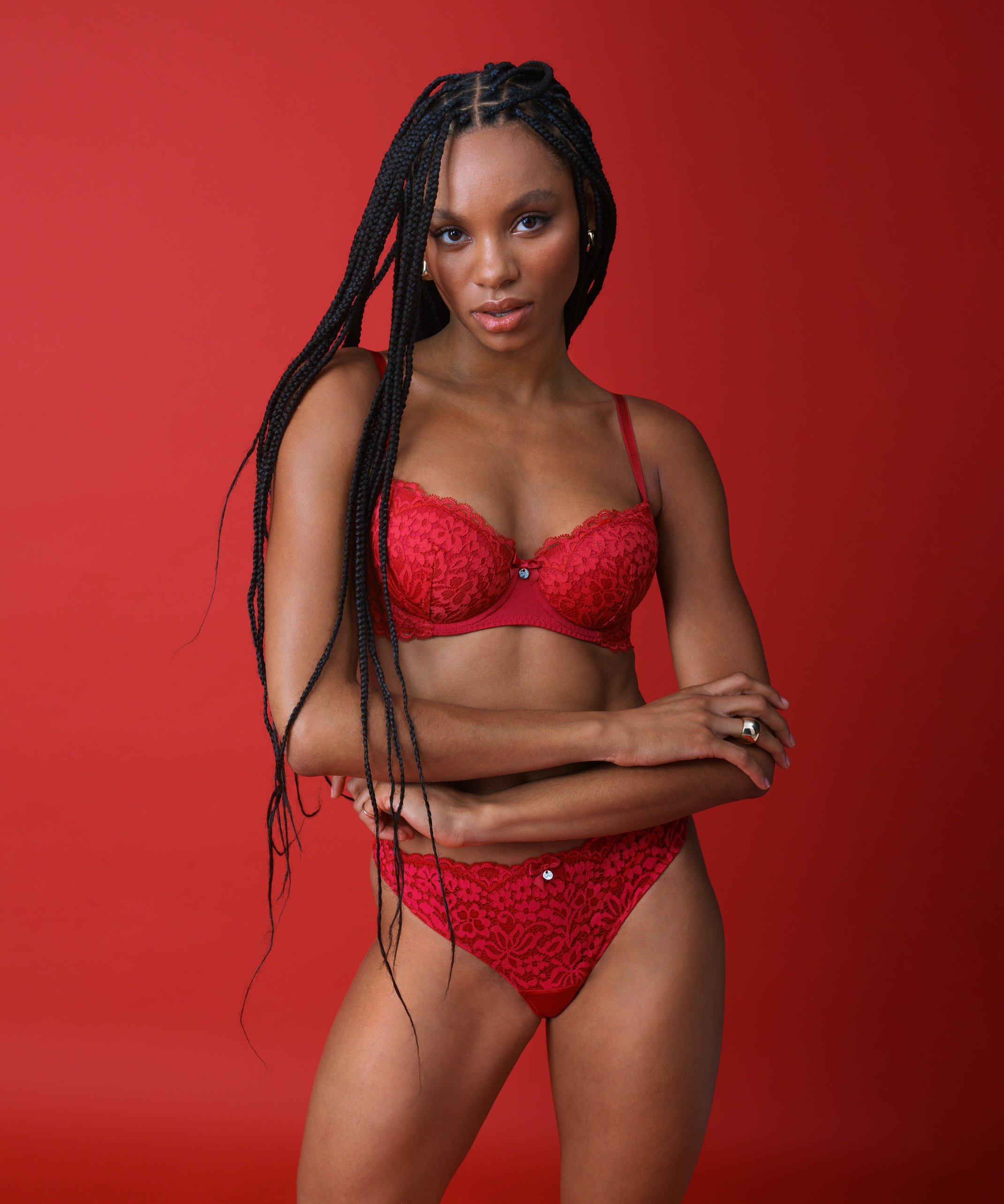 Formstøbt bøjle-bh Rose, Rød, main