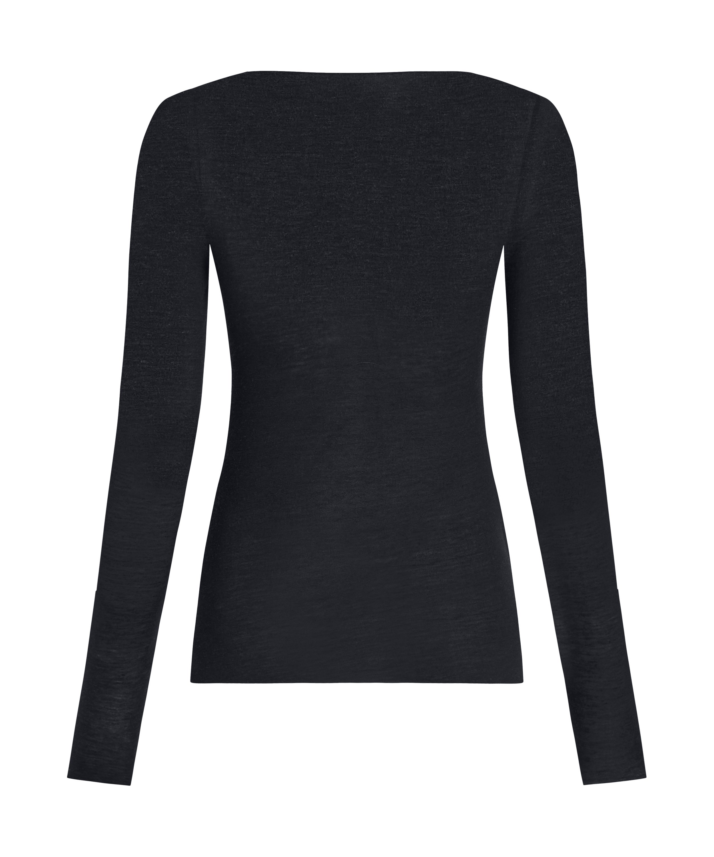 super soft b&aring;dhals bluse med cashmere, Sort, main