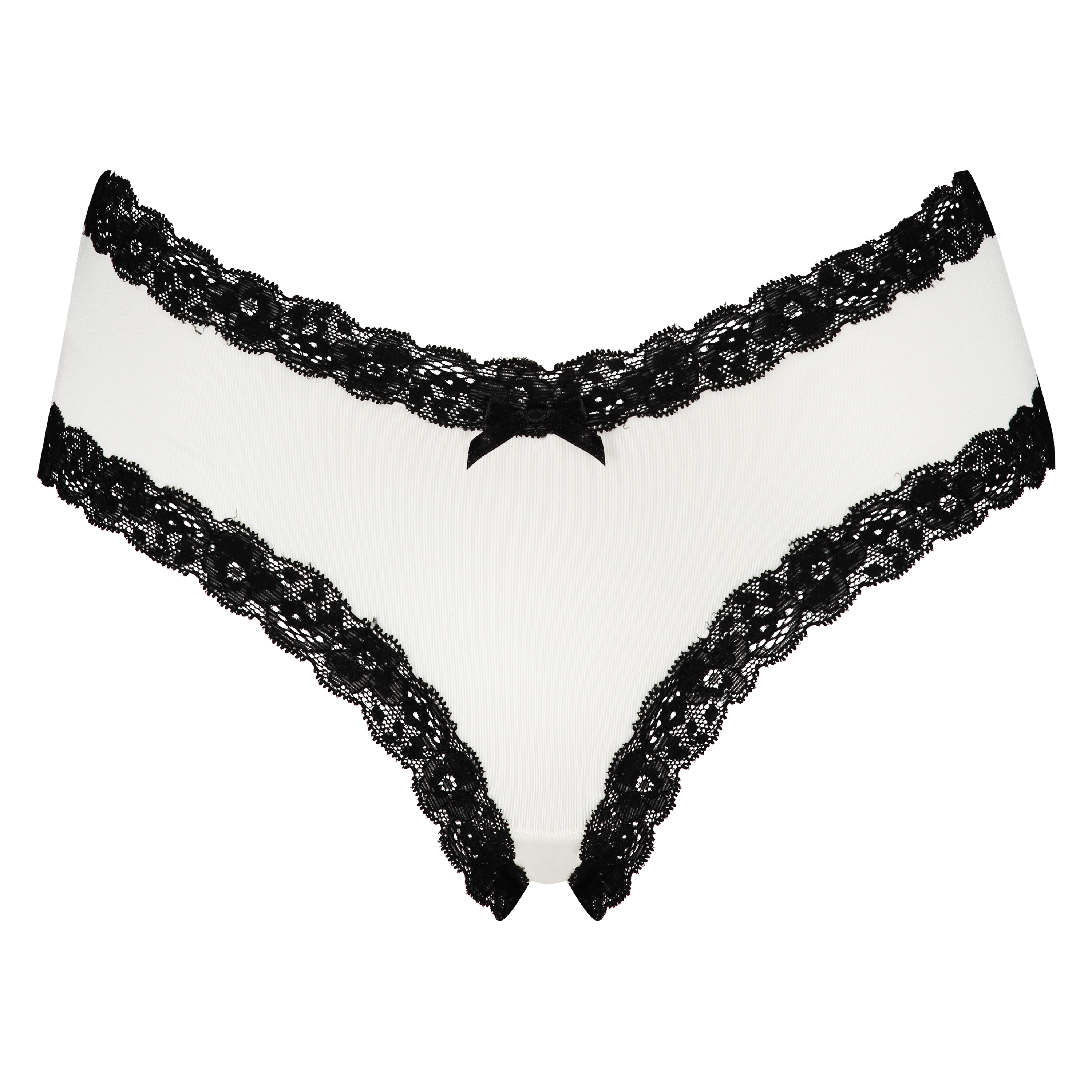 V-formet brasiliansk trusse i mikrokvalitet, Hvid, main