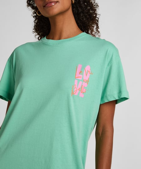 Natskjorte rund hals, Grøn