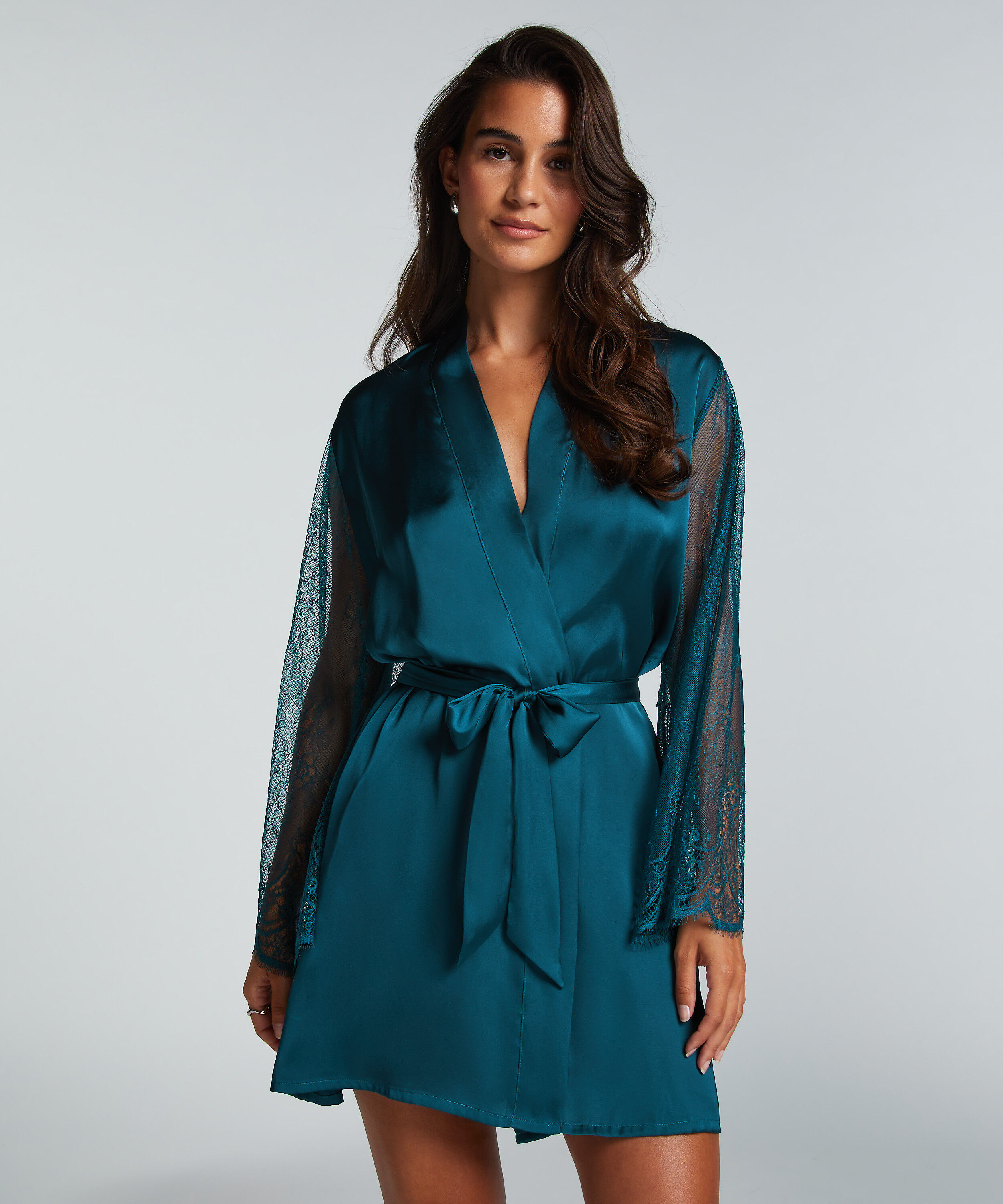 Kimono Satin, Blå