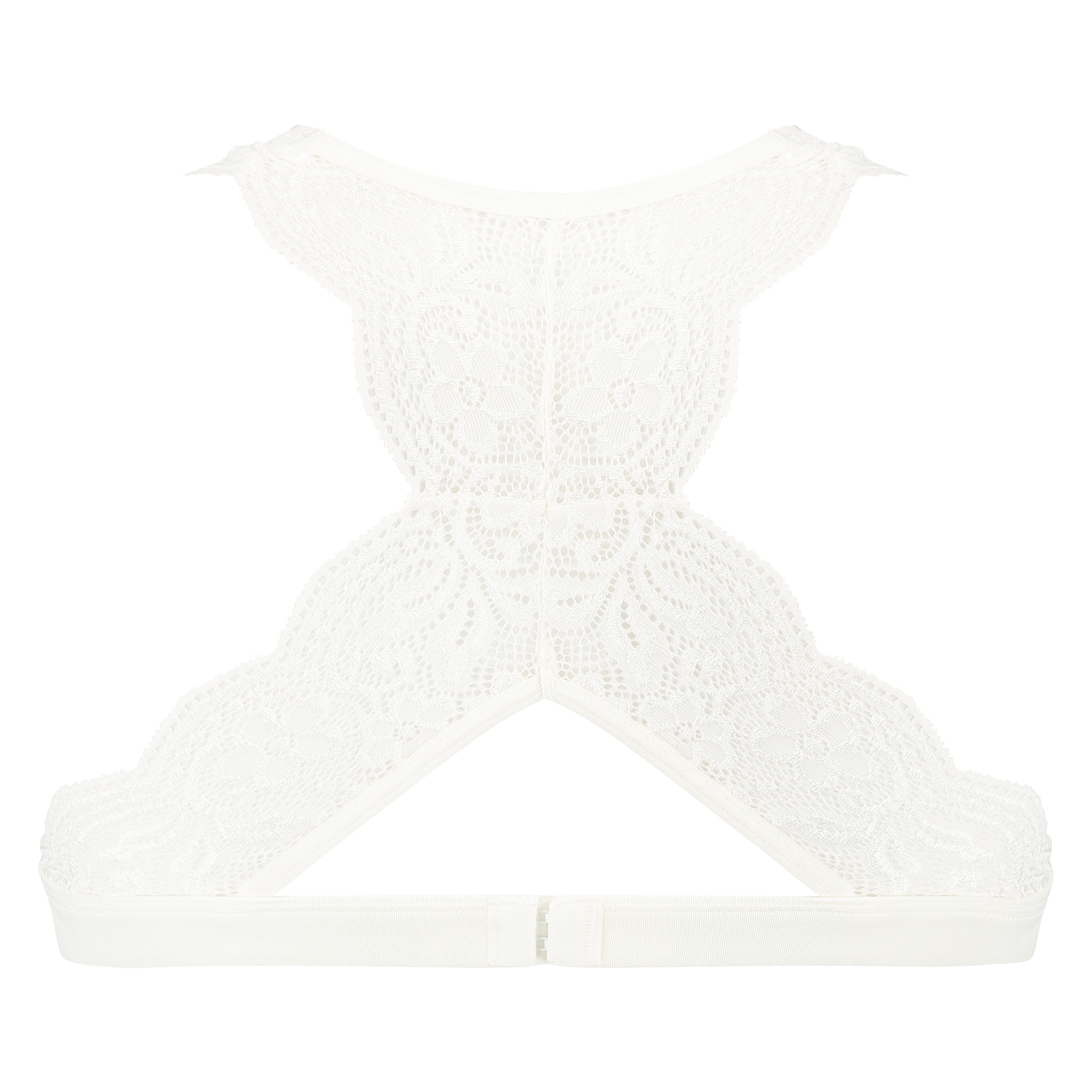 Bralette med halterneck og bryderryg, Hvid, main