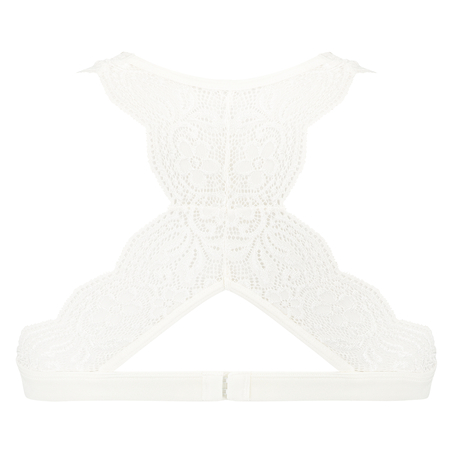 Bralette med halterneck og bryderryg, Hvid